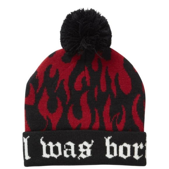 2 LEFT | Killstar Boring Beanie | Black Super Soft Cotton Pom Top Unisex - Picture 5 of 6